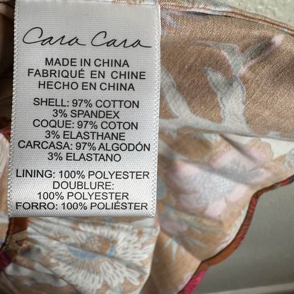 Cara Cara Tisbury Midi Skirt Size 2 Tisbury Midi Orange Floral Picante Baroque - Picture 5 of 12